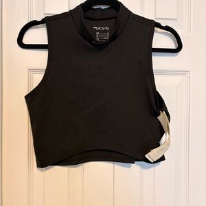 NWT - H&M Move - Black Sleeveless Crop Top